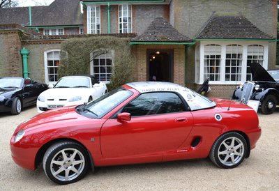 The Hardtop outside the front door of Nuffield Place