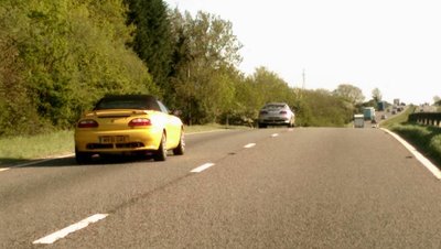 Bill &amp; Ange spotted on the A1 heading South with the Hard Top on the silver car in front having been to Scotland (I think)