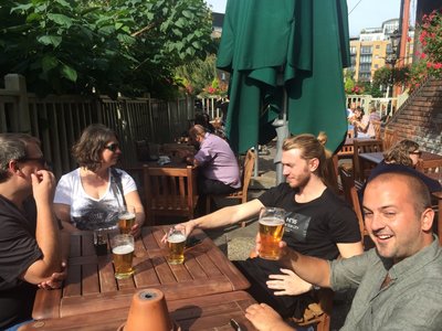 Saturday lunchtime pint at The Dickens Inn