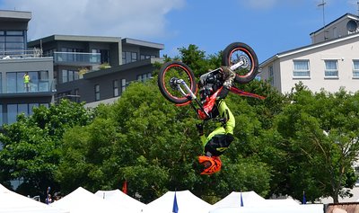 Upside down at the International Motoring festival