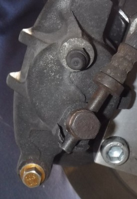 Old OEM Hose on Girling Calliper