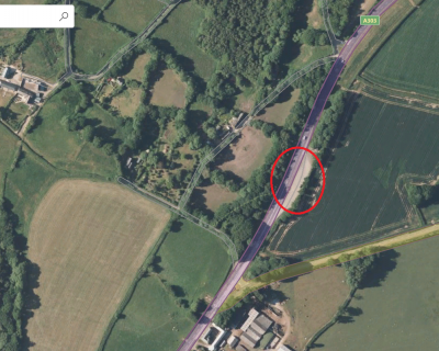 A303-A30 Junction Layby circled in Red