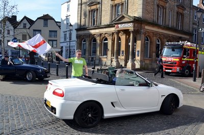 Flagging the cars away