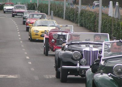 Muddy in the middle of the cavalcade