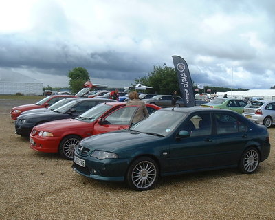 Zed register parking - that's the in-laws MG in the foreground... we had three MGs at Silverstone this year out of a possible four!