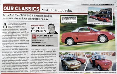 Mike Le Caplain's article in Classic Car Weekly