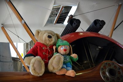 Dave &amp; Benji go for a flight in Sopwith Camel...not the best place to choose for a seat!