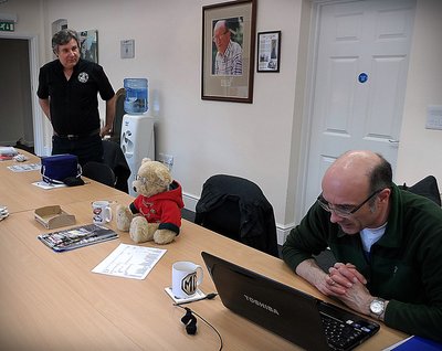 Dave concentrates hard at the MGF Register Committee Meeting