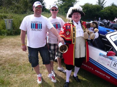 Dave with the Billericay Town Crier and the Martini TF Boys