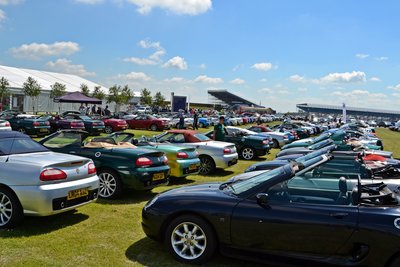 MGF Register parking - great position on grass next to the main marquee