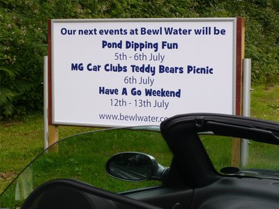 Bewl Water Events sign for 5-6th July 2014