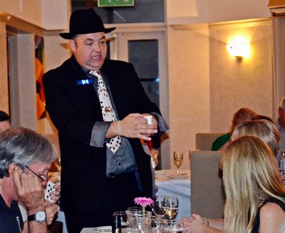 Magic George in action at the Friday dinner