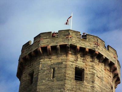 Ken and Clara at the top of Guy's Tower, 500 and something steps, not for the faint hearted