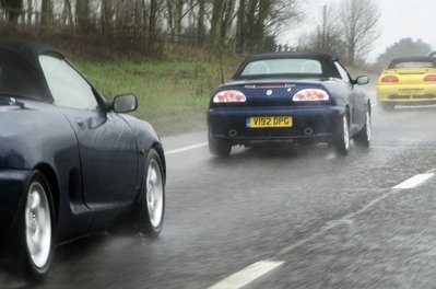 On the A3 somewhere near Guildford, more rain