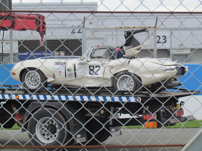 Damaged E type being removed