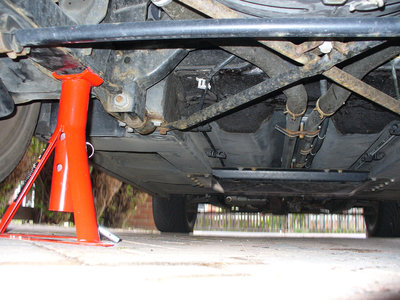 Axle Stand Under Drivers Side Of Car