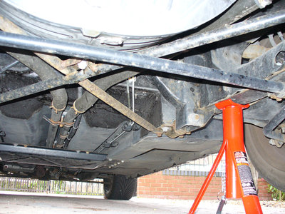 Axle Stand Under Passenger Side Of Car