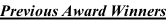 Previous Award Winners